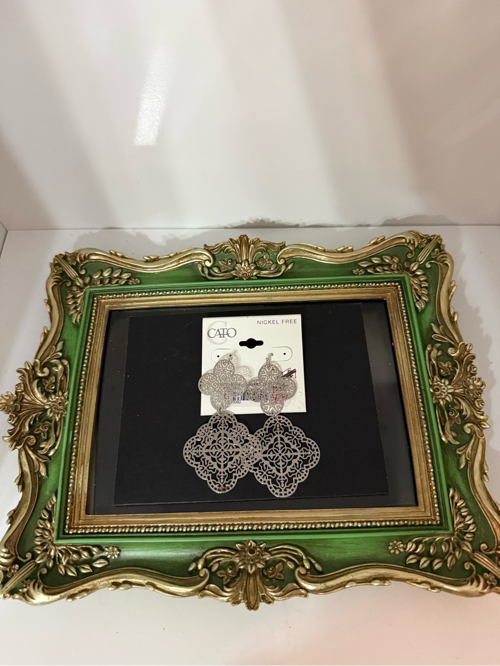 Cato Silver Filigree Drop Earrings